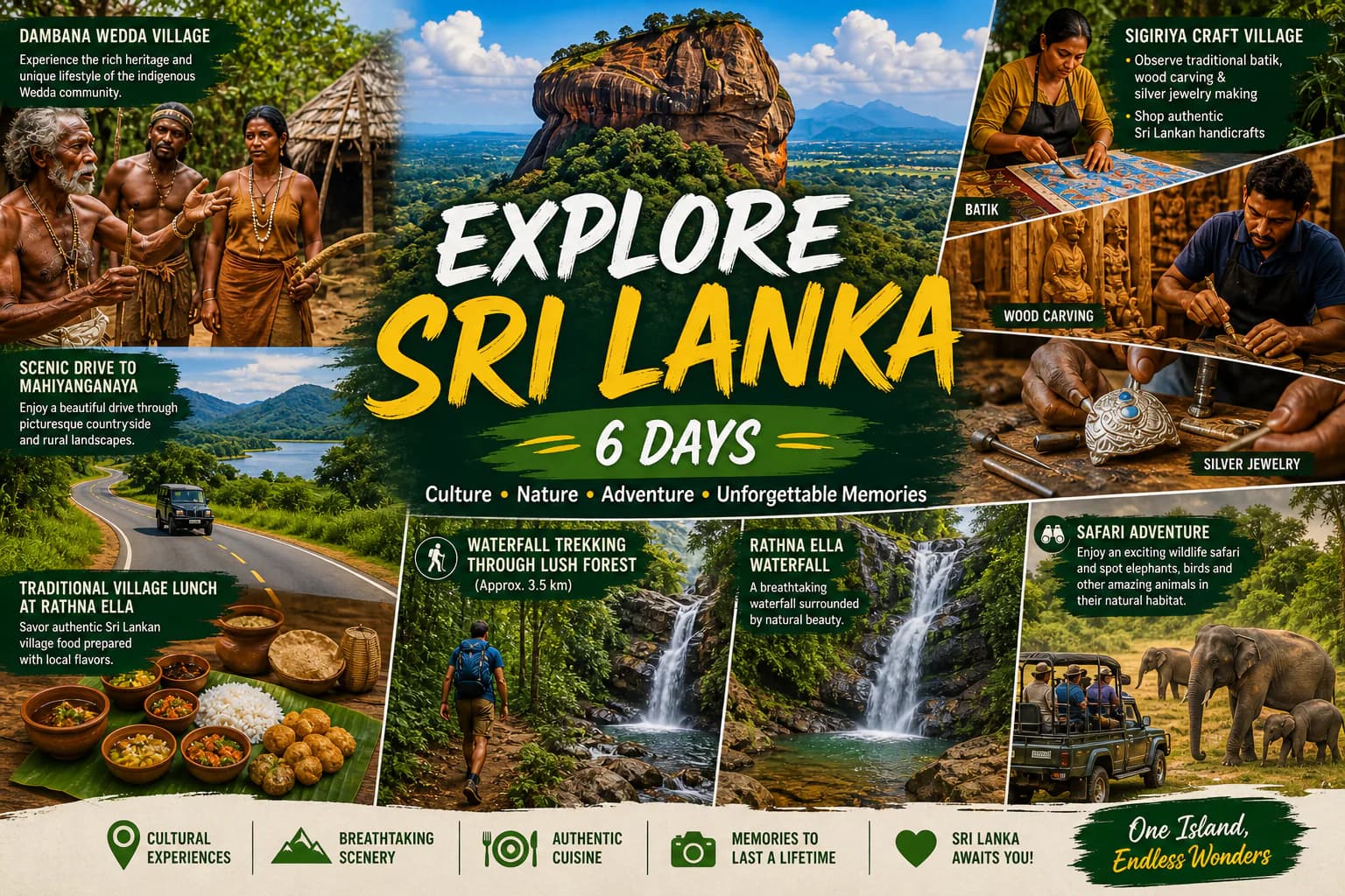 Explore Sri Lanka – 6 Days Cultural & Scenic Tour